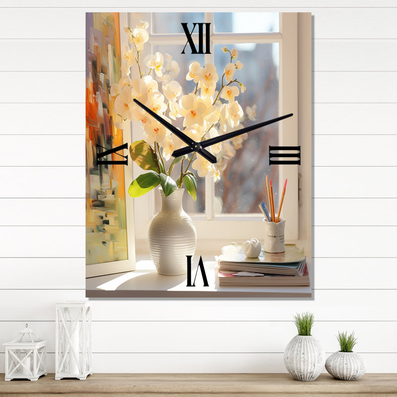 Atri - Flowers Wall Clock Oversized, Small