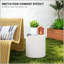 Table d'appoint ronde, table d'appoint légère avec finition terrazzo, table de bout avec 4 pieds réglables pour plus de stabilité