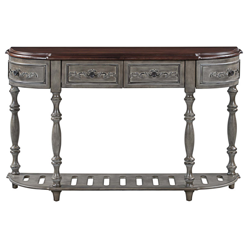 52'' Console Table, Antique Gray