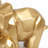 Gold Elephant Figurine with Calf, Geometric Faceted Resin Elephant Statue