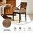 Woven Rattan Arm Design Upholstered Accent Chair