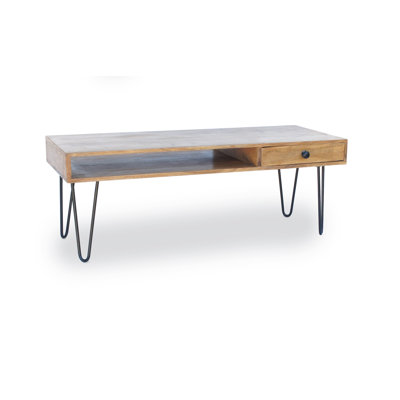Palomo Solid Wood Four Leg Coffee Table with Storage