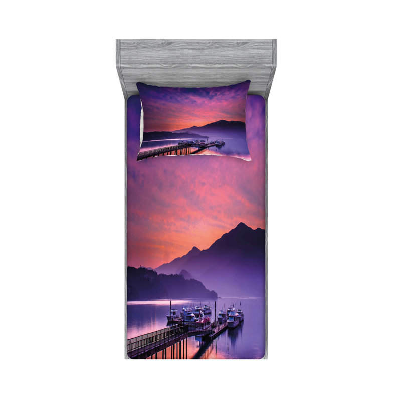 Ensemble de draps majestic nantou taïwan mer, Ensemble de draps pour lit simple TG avec drap-hou