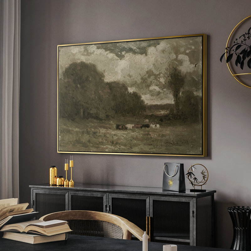 "Vintage Landscape -DCCxxvii" sur, Or, H 25 po x l 37 po