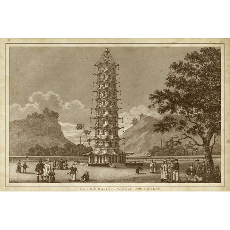 The Porcelain Pagoda by Thomas Kelly - Wrapped Canvas Art Prints, 20cm H x 30cm W