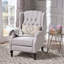 Fauteuil inclinable capitonné en tissu-1736306030
