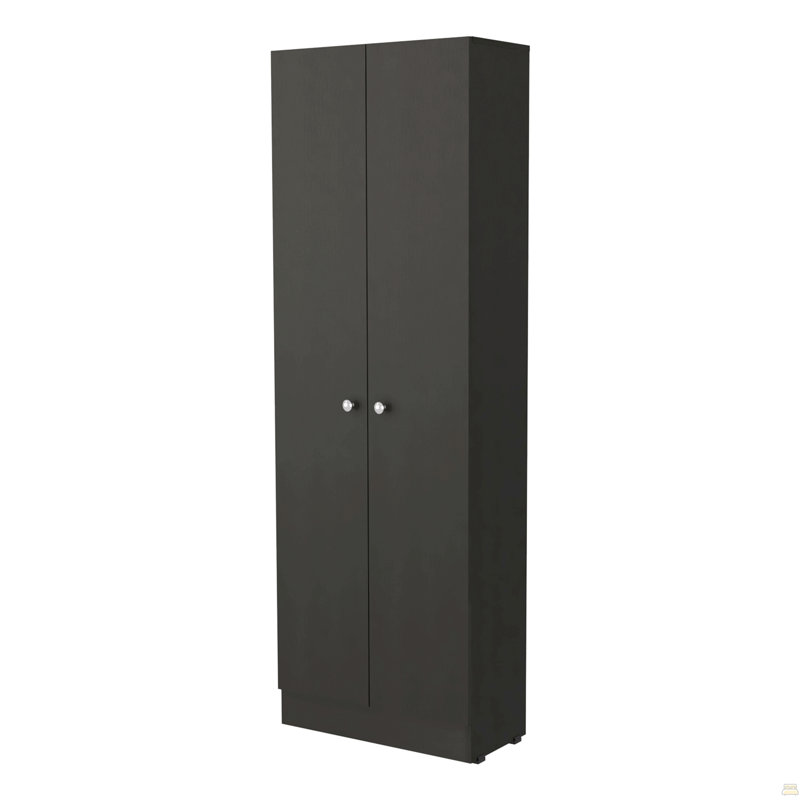 Armoire de rangement rectangulaire à 2 portes, Wengé