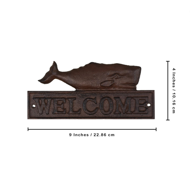 Coastal Beach House Whale Door Sign Cast Iron Nautical Ocean Wall Art Home Decor Coastal Beach House Whale Door Sign Cast Iron Nautical Ocean Wall Art Home Decor