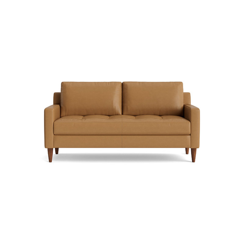 MCM Loveseat (70"), Bison Butterscotch Top Grain Leather