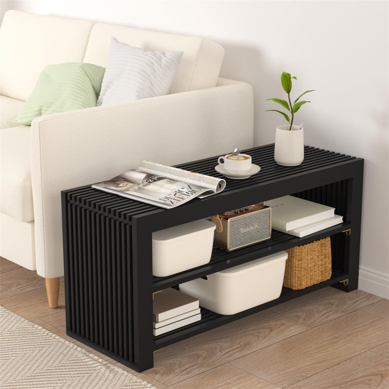 Nechama Wood Storage Bench
