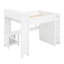 Grand lit mezzanine avec garde-robe et bureau-527911691