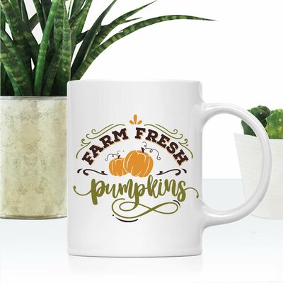 Gracie Oaks Cassidy Farm Fresh Pumpkin Coffee Mug | Wayfair