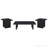 Black 3-Piece Rectangular Coffee And End Table Set