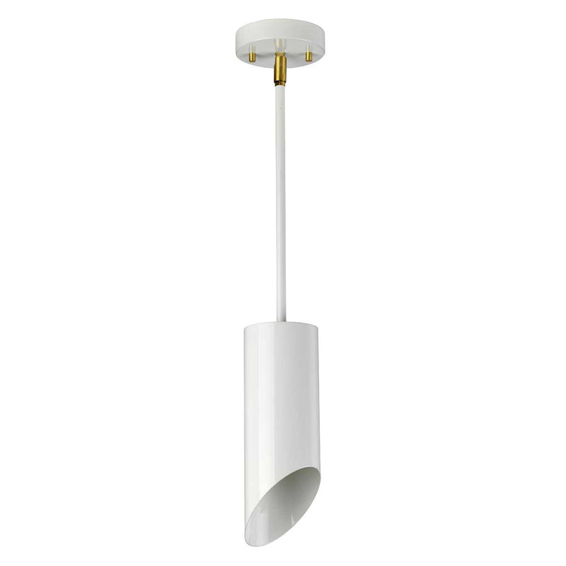 Demuth 1 - Light Cylinder Pendant, White
