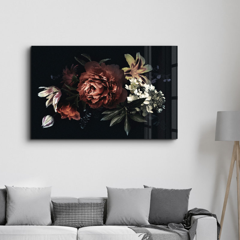 Élégante peinture murale en verre trempé de 13,8 po x 21,7 po | 100% verre trempé, épaisseur: 0,16 pouce | Imprimé UV pour des couleurs éclatantes | Parfait pour la décoration intérieure, le salon et les espaces de bureau