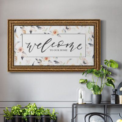 Welcome to Our Home - Reproduction d'un seul cadre photo sur toile