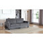 3 Seater Sofa with Spring Cushion Cup Holder for Bedroom Dark Grey