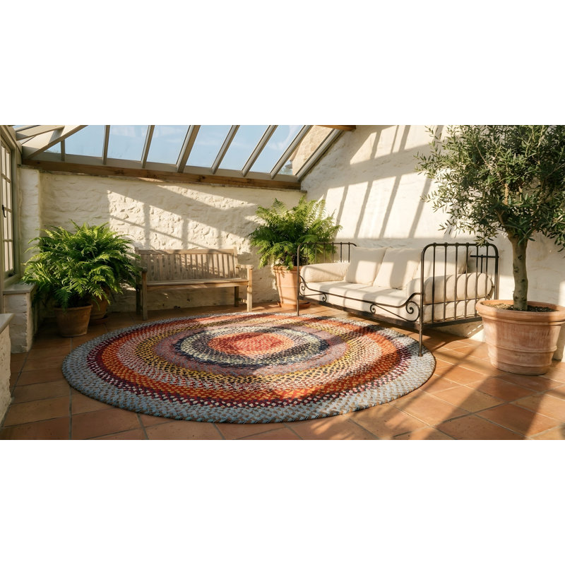 Tapis tressé à motif géométrique antique American Usa