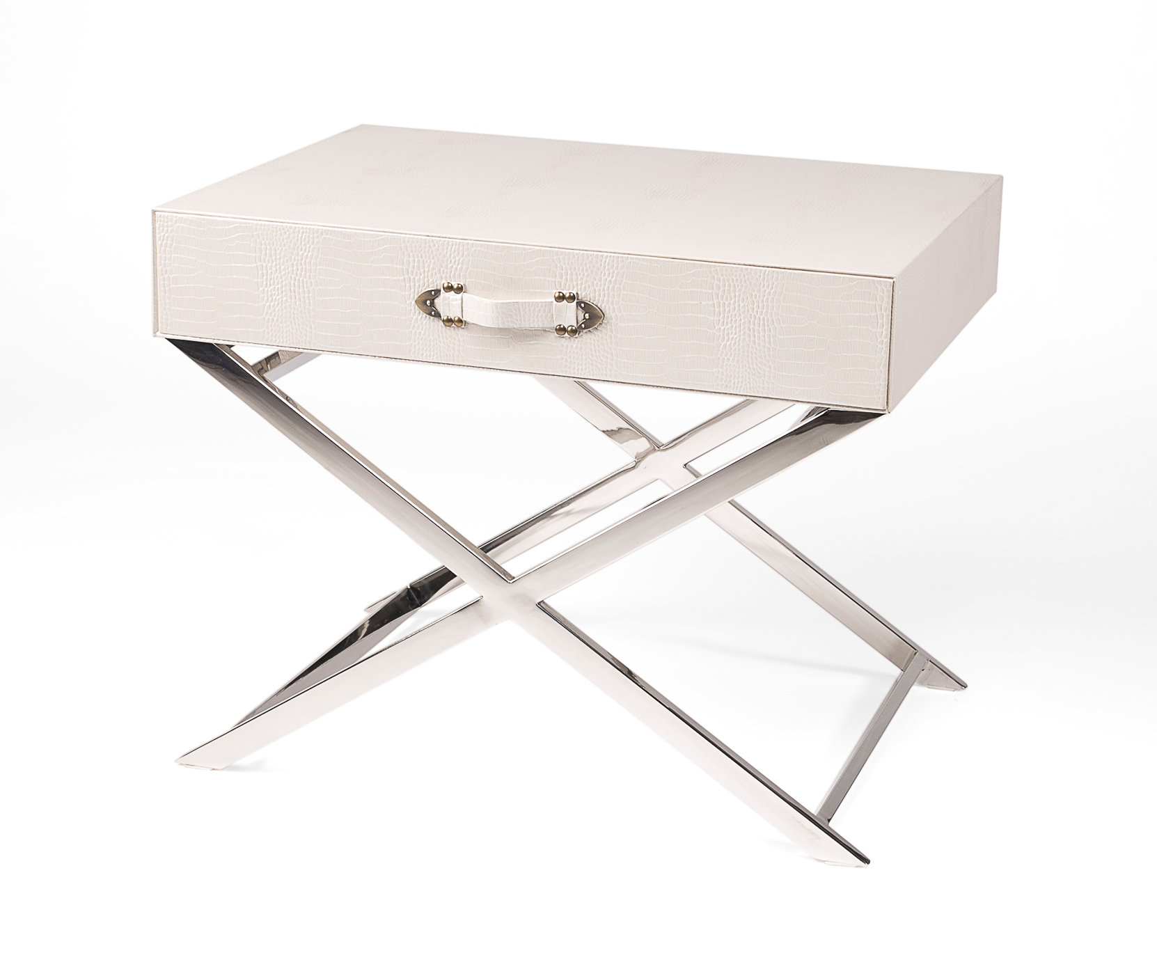 Orren Ellis Mielle Cross Legs End Table with Storage | Wayfair