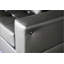 Causeuse en tissu en PVC noir de 55,5 pouces de large Gemma avec lumières DEL, chargeur USB et coussins capitonnés pour un confort moderne