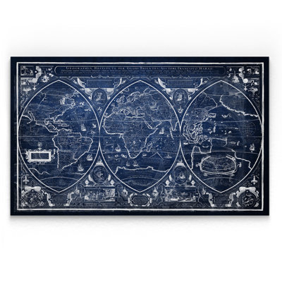 « rétro carte du monde iii », impression