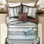 Courtepointe bleu très grand / très grand, 5 pièces avec motif et confort pour très grand lit, pièces de coussins élégants-116011804-116011805