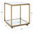Flodie Mirrored Glass Top End Table