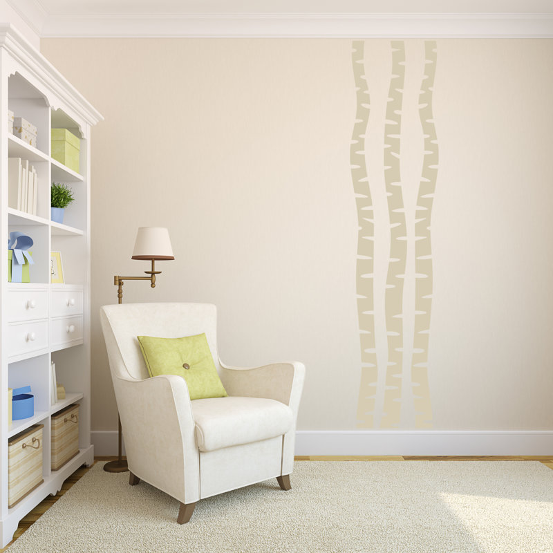 Plants & Flowers Wall Decal, Light Beige
