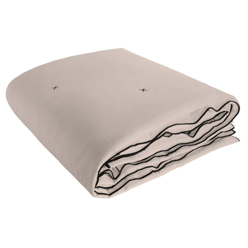 Dziedzic 100% Linen Solid Colour Bedspread, Grey