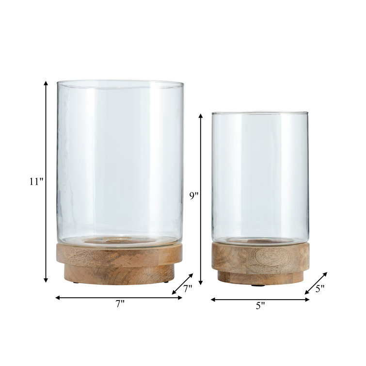 2 Piece Glass Tabletop Candle Accessories Set AllModern