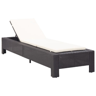 Chaise longue simple inclinable avec coussins 88 po Averelle