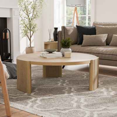 Blitar 42.2"W Round Wood Coffee Table