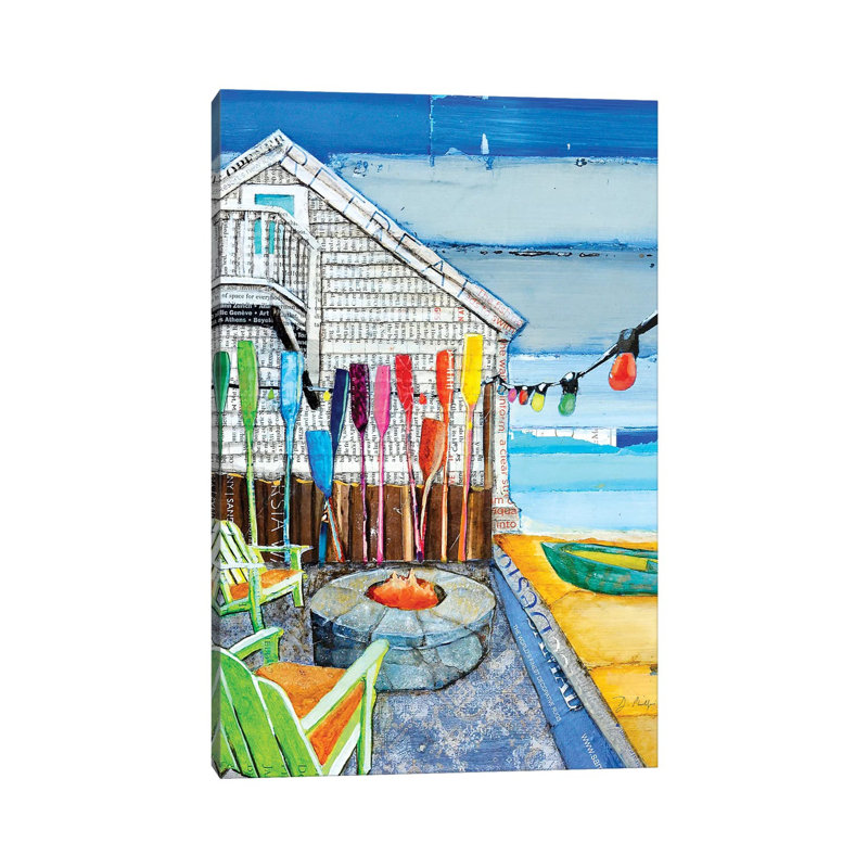 «Ocean View» par Danny Phillips - impression d'art graphique, Toile tendue, Pas de tapis, H 18 po x l 12 po x 1,5 po