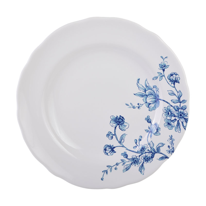 Bellamy White Floral Porcelain 12-Piece Dinnerware Set
