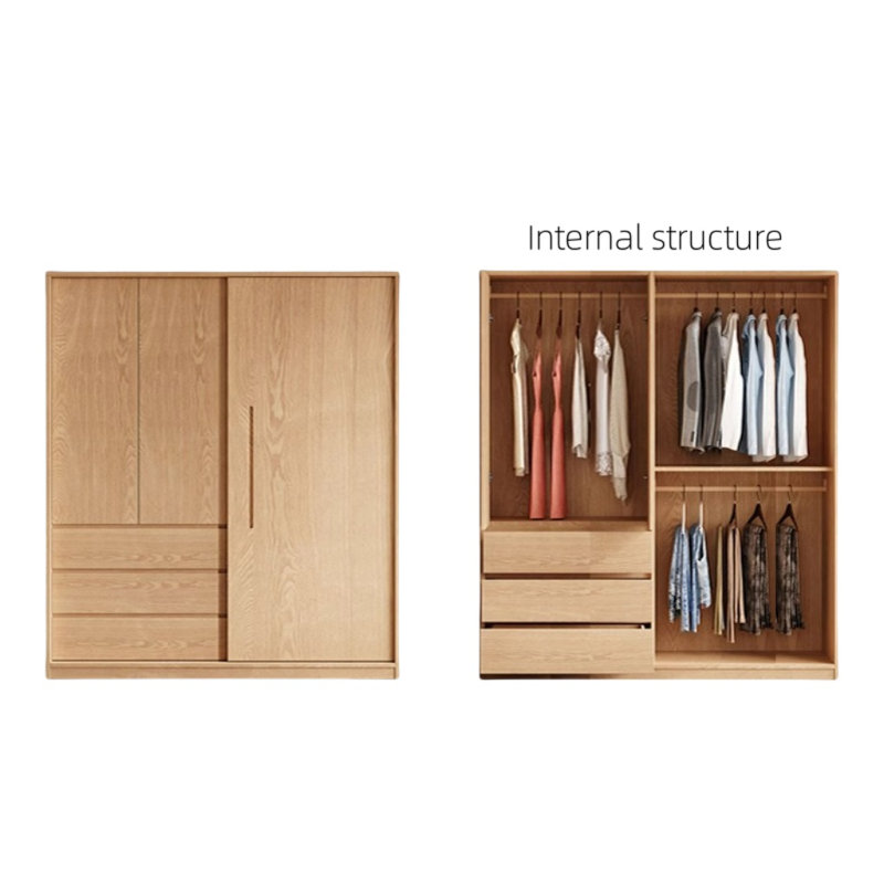 Garde-robe simple en bois, H 78,74 po x l 74,8 po x P 23,62 po