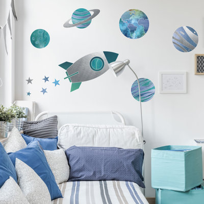 Rocket and Planets Wall Stickers