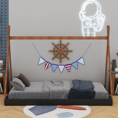 Lit simple avec structure triangulaire