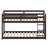Low-Profile Bunk Bed Featuring a Ladder and Strengthened Upper and Bottom Slats-1322724004