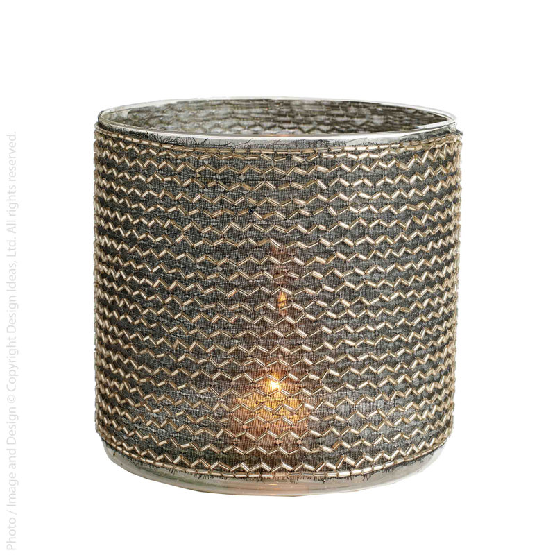 Porte-bougie, H 5,9 po x l 6,3 po x P 6,3 po