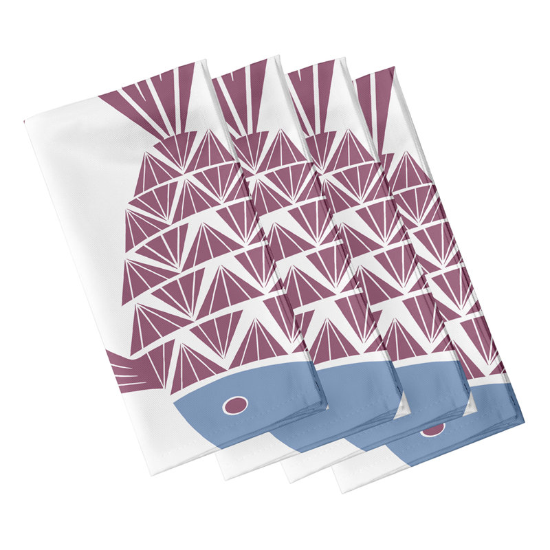 Shelva Polyester No Pattern Square Napkin, Purple
