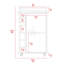 Chariot-bar, porte en verre, quatre roulettes, deux tablettes-882677055