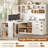 Farmhouse L Shaped Office Desk With Drawers-899196449