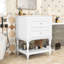 Meuble-lavabo autoportant élégant avec lavabo en céramique, tiroir basculant et tablette de rangement ouverte-1865219018-1865219016