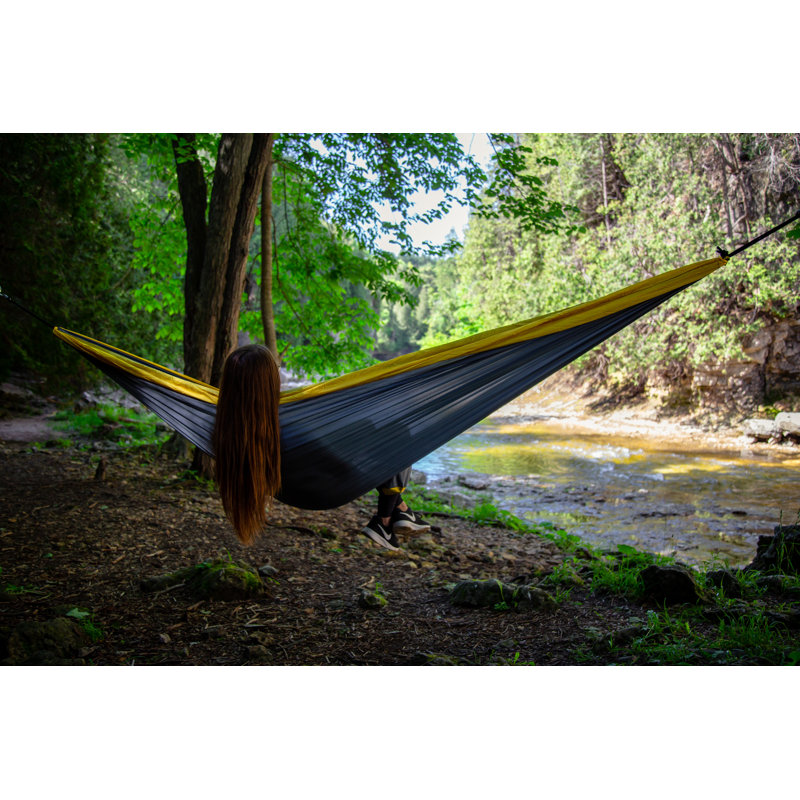 Lucia Double Camping Hammock, Double, Grey/Yellow