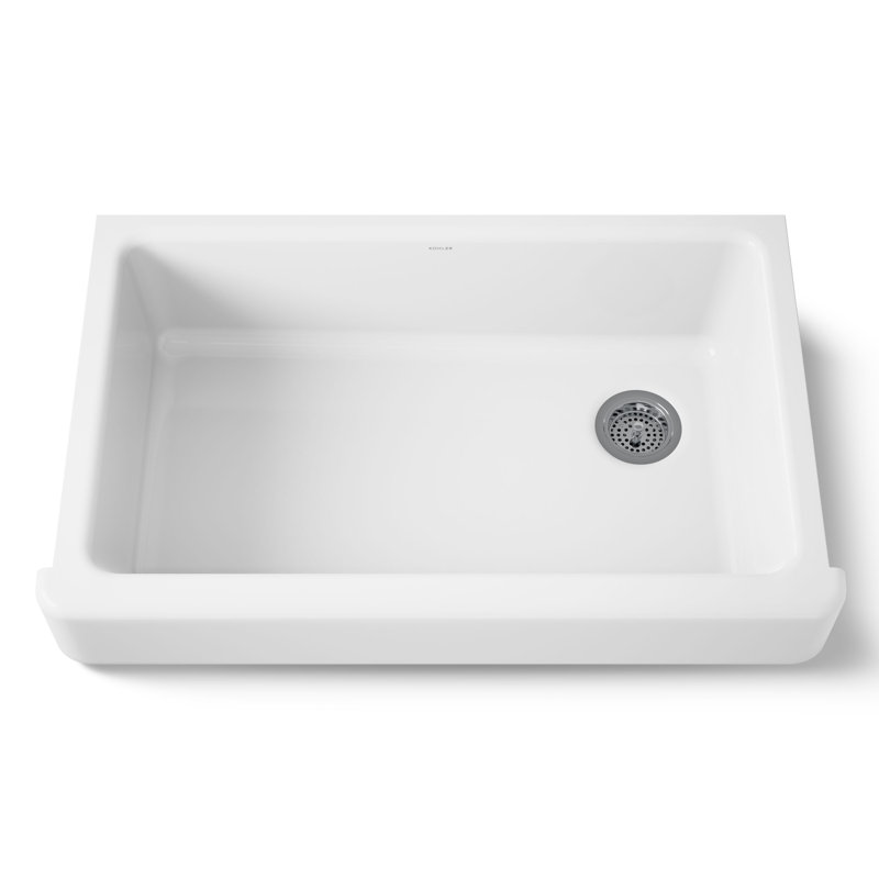 Whitehaven® Self-Trimming 36" L x 22" W Farmhouse Kitchen Sink, White