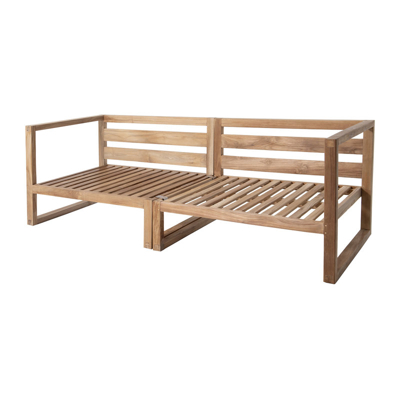 Outdoor 8 - Piece Teak Conversation Set, White