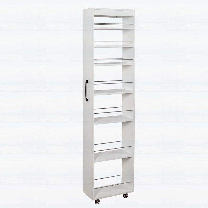 Multi-Functional Pull-Out Storage Cabinet,Ideal for Kitchen and Living Room, White