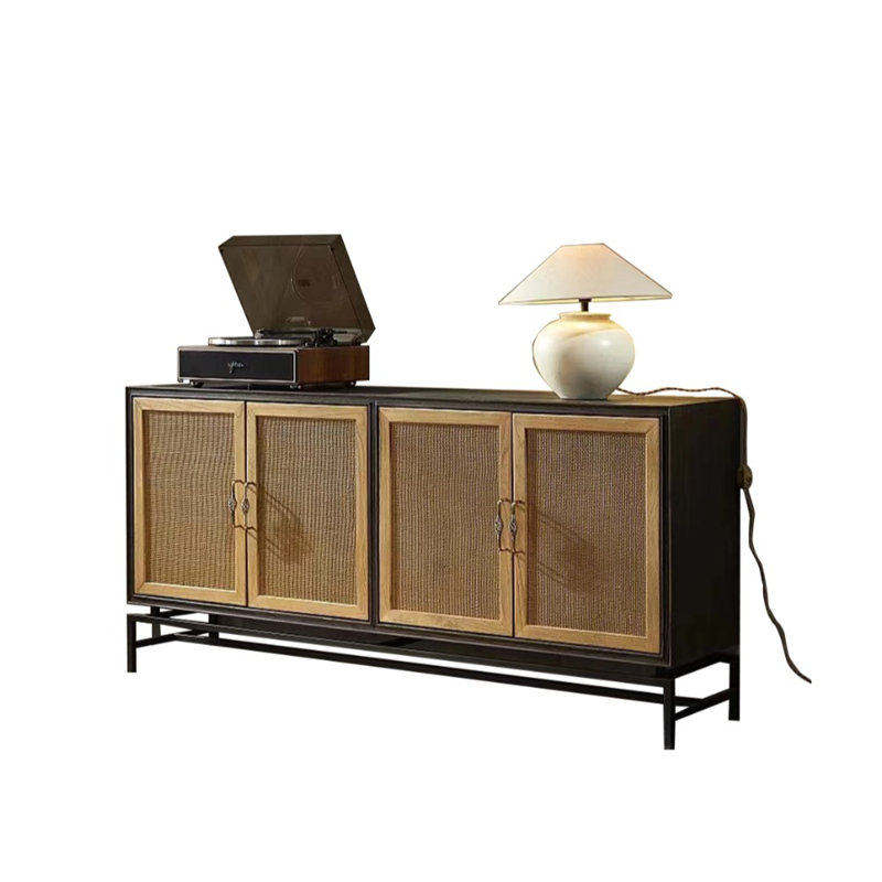 Rattan To Make Old Accent Cabinets