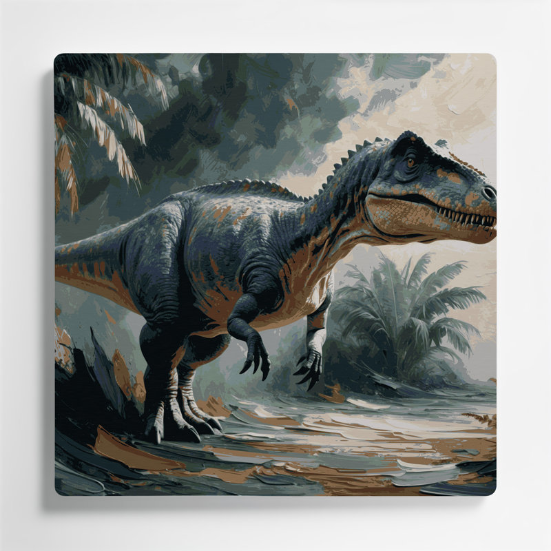 «Dinosaur Camarasaurus», art mural en métal noir, H 32 po x l 32 po