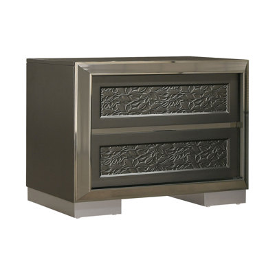 Table de chevet, gris foncé